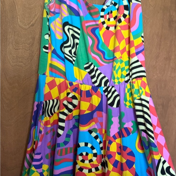Colorful Abstract Pattern Dress - Picture 2 of 4